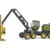 Bruder Procesadora John Deere 1270G De Juguete Con Un Tronco 02135 Bruder Forestal Bruder