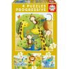 Educa Puzzle Animales Progresivo 12-16-20-25 Piezas Educa Puzzles