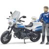 Bruder Moto De Policia Scrambler Ducati Bruder 1:16 62731 Vehiculos De Emergencia Bruder