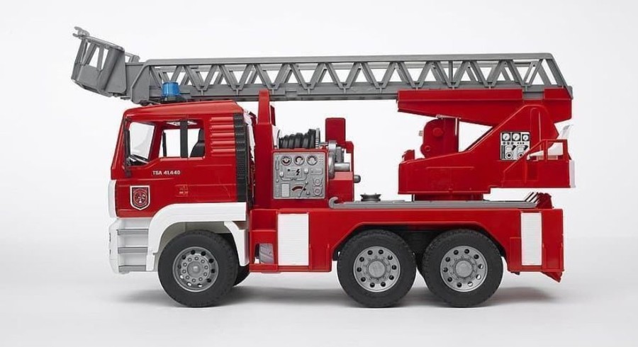 Bruder Camion De Bomberos De Juguete Con Escalera Man- Escala 1:16 Bruder 027 Vehiculos De Emergencia Bruder