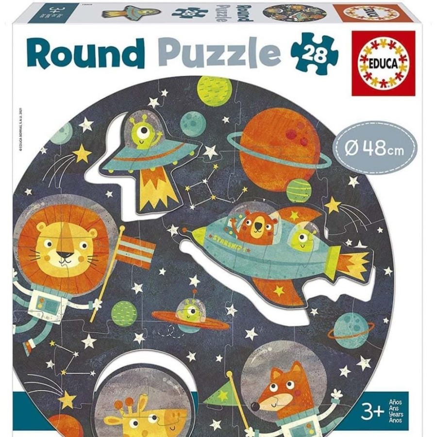 Educa Puzzle Redondo El Espacio 28 Piezas Educa - Otros Juguetes Puzzles