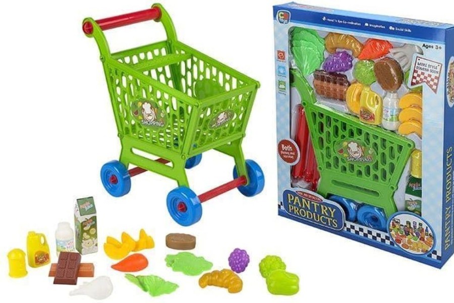 COLORBABY Carrito De La Compra Con Alimentos De Juguete Otros Juguetes