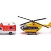 Siku Conjunto De Salvamento Ambulancia + Helicoptero Siku 1850 Escala 1:87