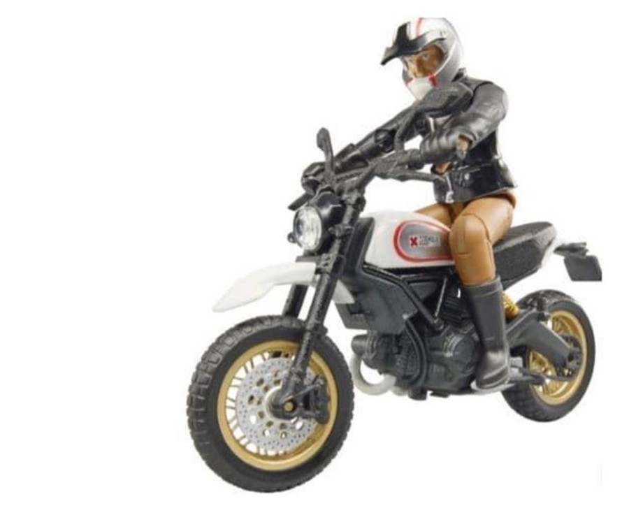 Bruder Moto Ducati Desert Sled + Conductor De Juguete Escala 1:16 Bruder Accesorios Bruder