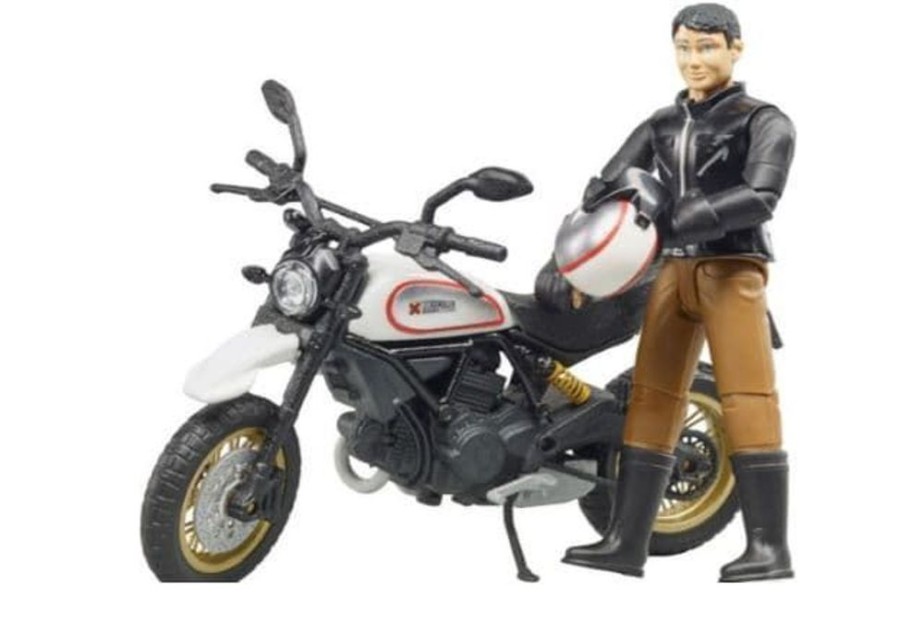 Bruder Moto Ducati Desert Sled + Conductor De Juguete Escala 1:16 Bruder Accesorios Bruder