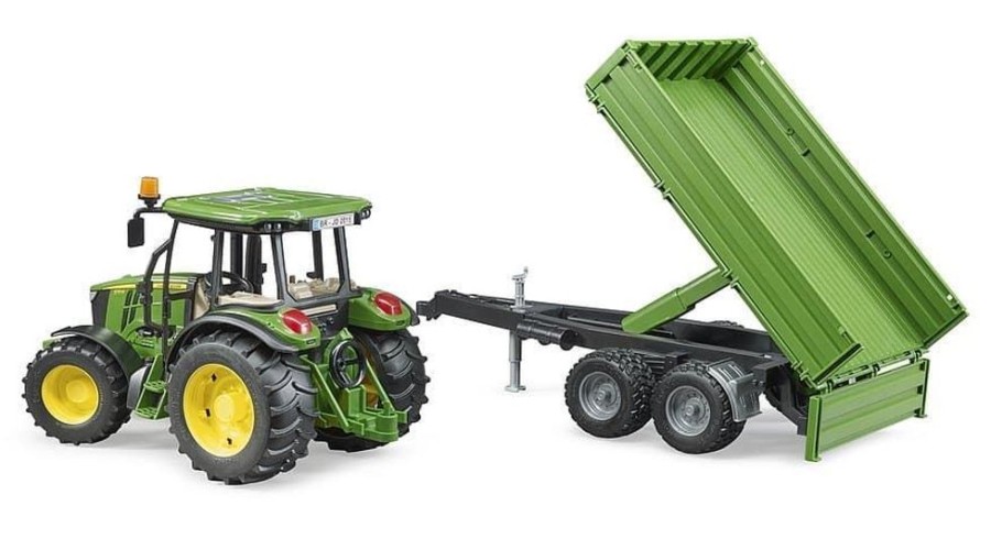 Bruder Tractor De Juguete John Deere 5115M + Remolque - Escala 1:16 Bruder 02108 Tractores Bruder