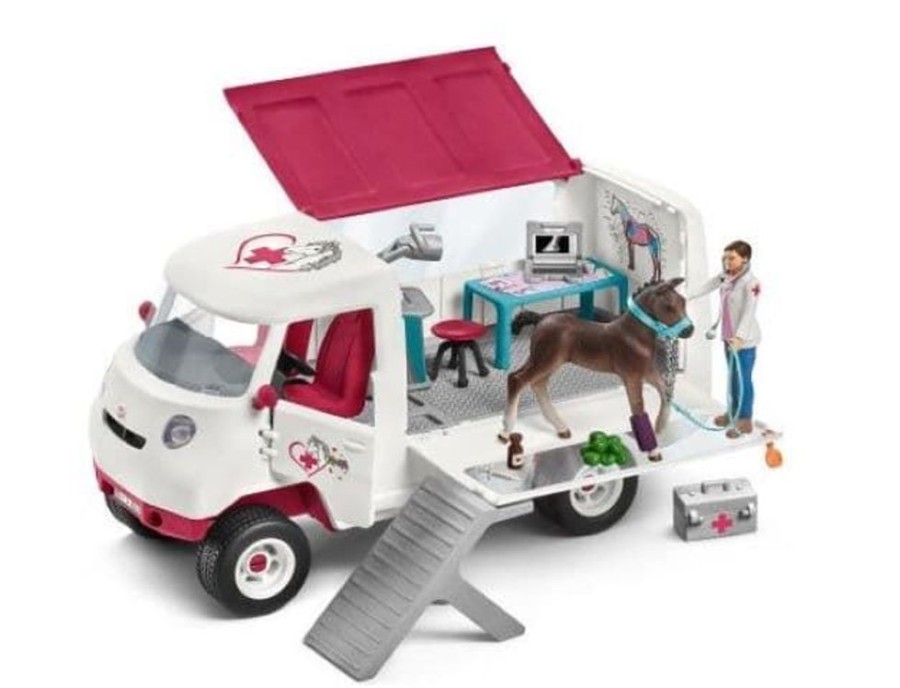 Schleich Coche Veterinario Con Potro De Juguete Schleich 42370 Coches, Remolques Y Quad