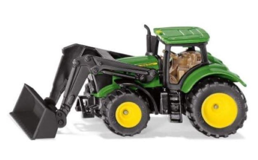 Siku Tractor John Deere Con Pala De Juguete Siku 1395 Escala 1:87