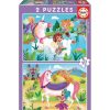 Educa Puzzle Infantil Doble Unicornios - Hadas 20 Piezas Educa Puzzles