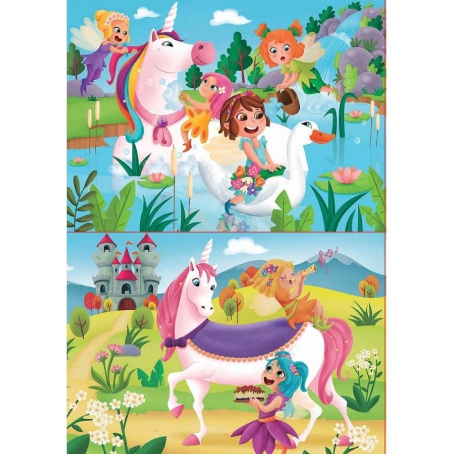 Educa Puzzle Infantil Doble Unicornios - Hadas 20 Piezas Educa Puzzles