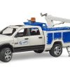 Bruder Coche De Servicio Ram 2500 Con Grua Y Luz Giratoria De Juguete Escala 1:16 Bruder 02509 Novedades Bruder 2023