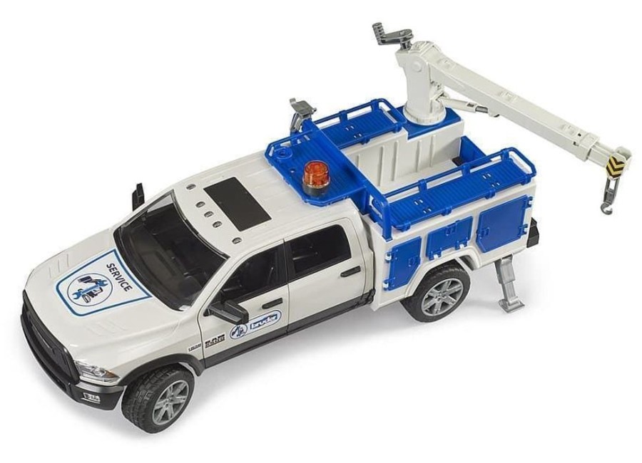 Bruder Coche De Servicio Ram 2500 Con Grua Y Luz Giratoria De Juguete Escala 1:16 Bruder 02509 Novedades Bruder 2023