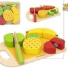 COLORBABY Tabla De Cortar Con Fruta De Madera | Colorbaby Juguetes De Madera