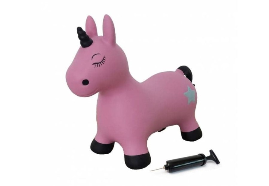 Jamara Unicornio Saltarin Hinchable Rosa 460453 | Jamara Primera Edad