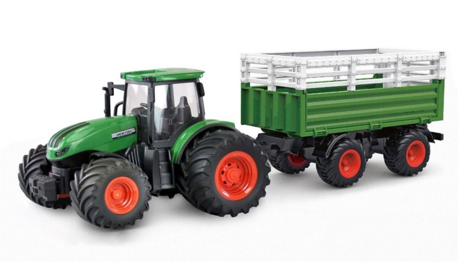 Busto juguetes Tractor Radiocontrol Con Remolque Para Ganado 1:24 Rtr | Busto Juguetes Tractores Rc