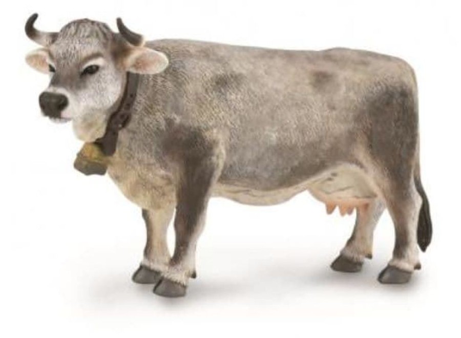 COLLECTA Vaca De Juguete Tirolesa Gris | Collecta Animales De Granja