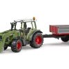 Bruder Tractor Fendt Vario 211 De Juguete Con Pala Y Remolque De Bruder 02182 Novedades Bruder 2023