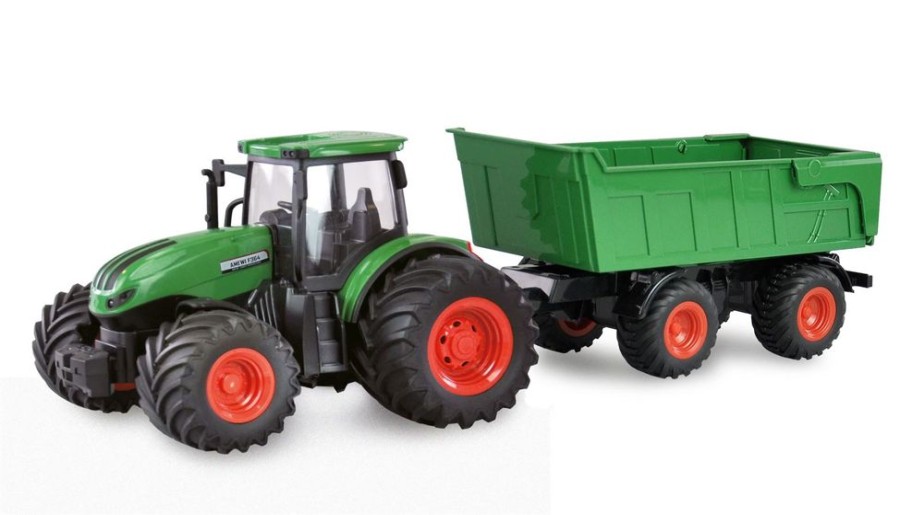 Busto juguetes Tractor Radiocontrol Con Remolque Basculante 1:24 Rtr | Busto Juguetes Tractores Rc