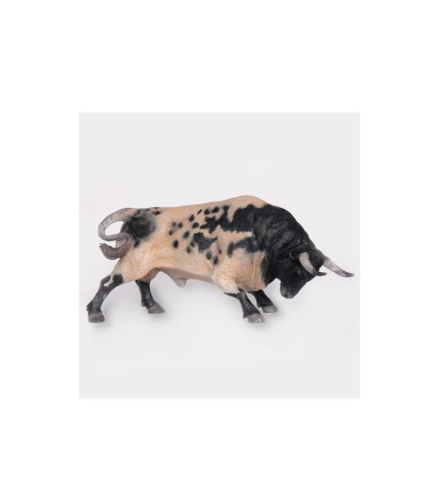 COLLECTA Toro Bravo Berrendo Embistiendo De Juguete | Collecta Animales De Granja