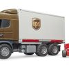 Bruder Camion Scania Con Compartimento Exterior Y Horquilla Elevadora De Juguete Escala 1:16 03581 Bruder Camiones Bruder