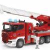 Bruder Camion De Bomberos De Juguete Scania- Escala 1:16 Bruder 03590 Vehiculos De Emergencia Bruder