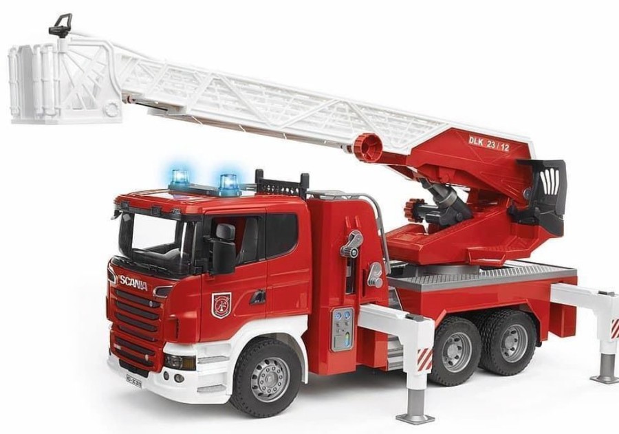 Bruder Camion De Bomberos De Juguete Scania- Escala 1:16 Bruder 03590 Vehiculos De Emergencia Bruder