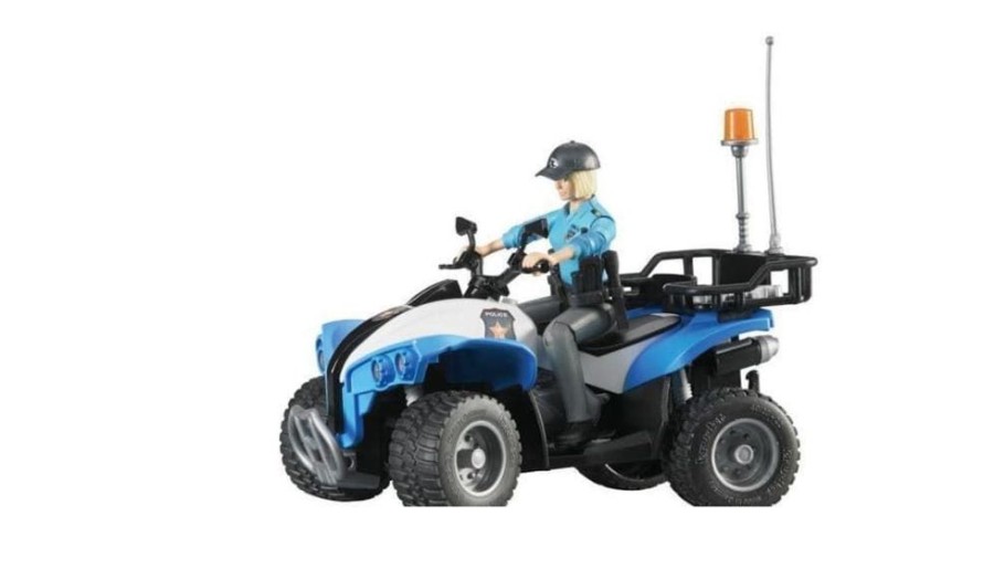 Bruder Quad De Juguete De Policia.- Escala 1:16 Bruder 63010 Vehiculos De Emergencia Bruder