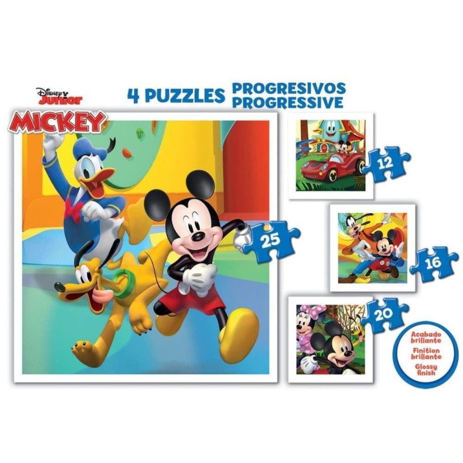 Educa Puzzle Progresivo 12-16-20-25 Piezas Mickey Educa - Puzzles Puzzles