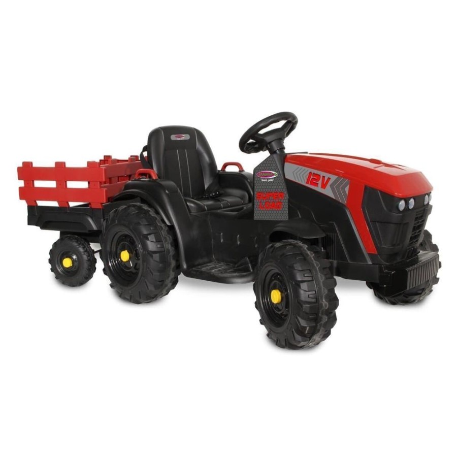 Jamara Tractor De Bateria 12V Con Remolque Rojo Jamara 460895 Tractores A Bateria