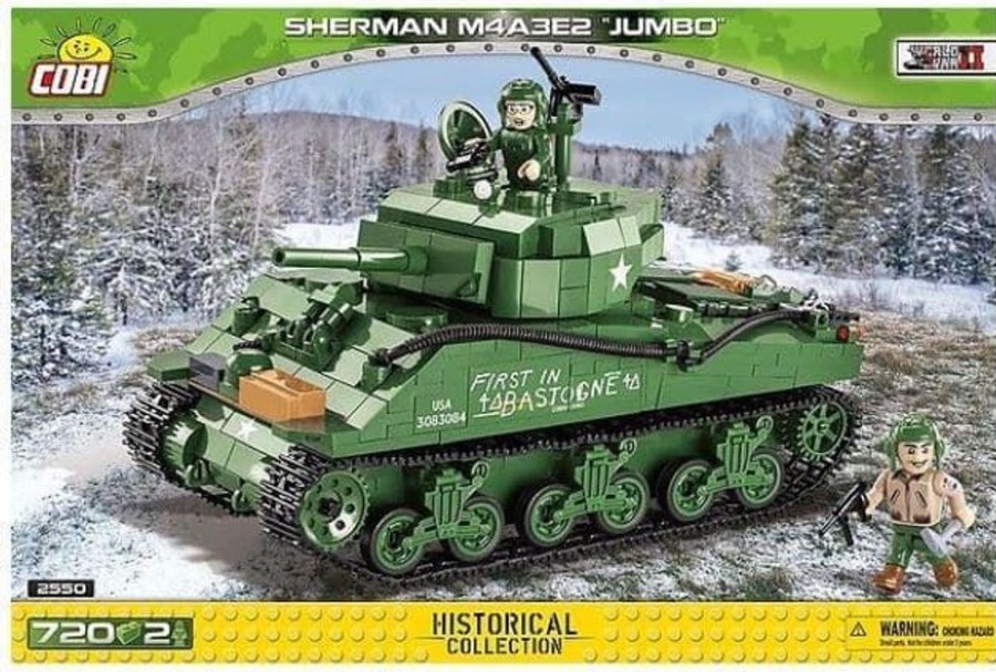 Cobi Tanque Sherman M4A3E2 Jumbo Cobi 2550 (720 Piezas) - Hobby Bloques Construccion Juguete