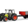 Bruder Tractor De Juguete Claas Nectis 267F Con Pala Y Remolque-Escala 1:16 Bruder 02112 Tractores Bruder