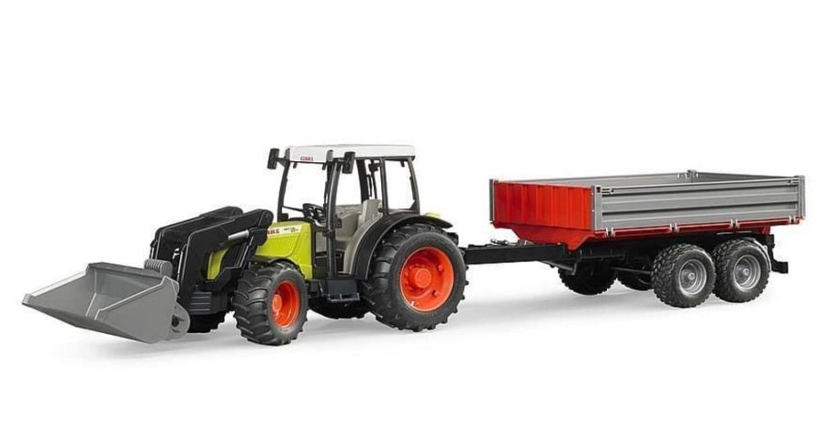 Bruder Tractor De Juguete Claas Nectis 267F Con Pala Y Remolque-Escala 1:16 Bruder 02112 Tractores Bruder