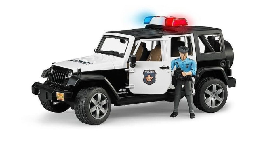 Bruder Jeep Wrangler Rubico Police Vehiculo Con Policia Y Accesorios 02526 Ruder | Bruder Vehiculos De Emergencia Bruder