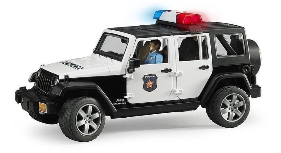 Bruder Jeep Wrangler Rubico Police Vehiculo Con Policia Y Accesorios 02526 Ruder | Bruder Vehiculos De Emergencia Bruder