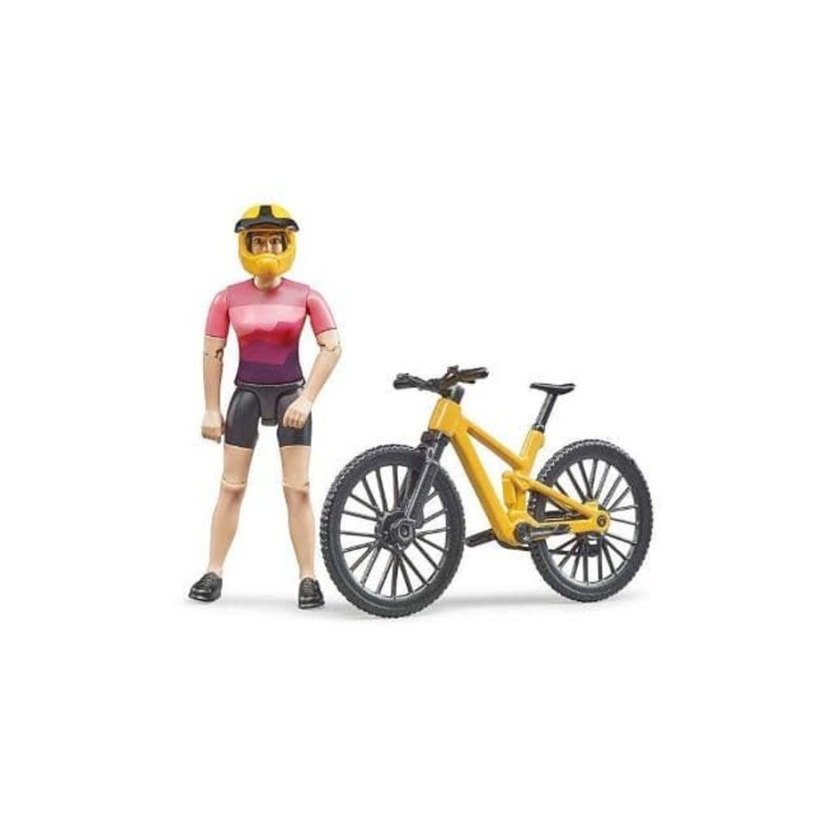 Bruder Ciclista Chica Con Bicicleta Bruder 63111 - Juguetes Bruder Accesorios Bruder