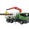 Bruder Camion Para Transportar Madera De Juguete Scania- Escala 1:16 Bruder 0 Forestal Bruder