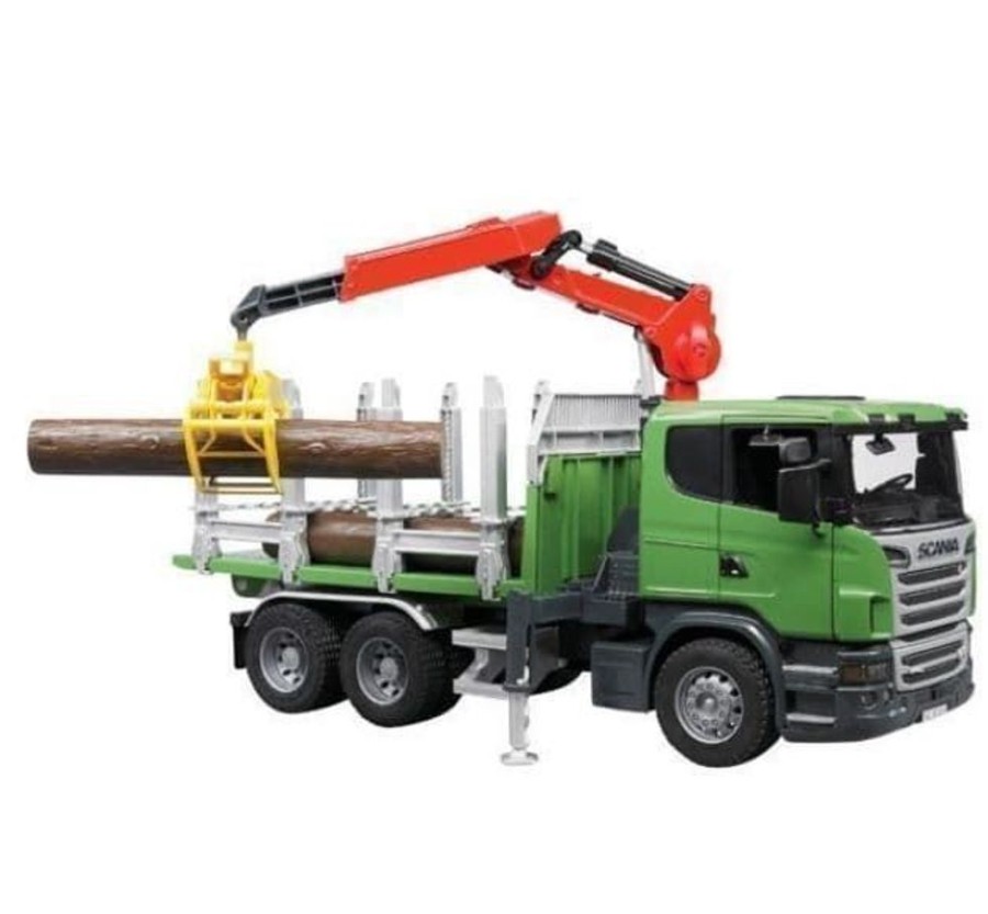 Bruder Camion Para Transportar Madera De Juguete Scania- Escala 1:16 Bruder 0 Forestal Bruder