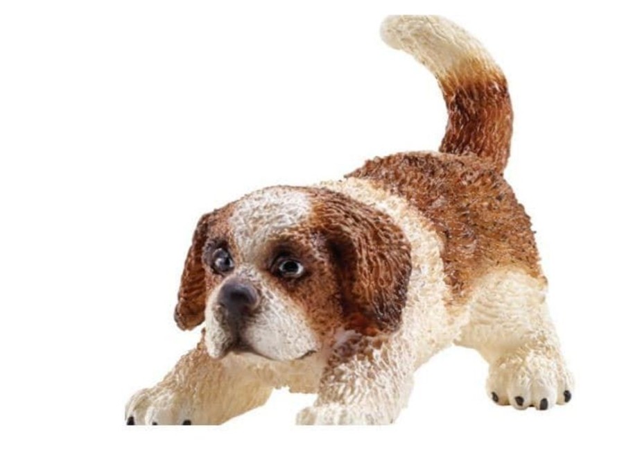 Schleich Perro Cachorro San Bernardo De Juguete Schleich 16834 Animales De Granja