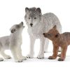 Schleich Mama Loba Con Cachorros Schleich 42472 - Granjas Y Animales Animales Del Bosque