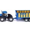 Siku Tractor New Holland Con Remolque De Ensilaje De Juguete Esc 1:50 Siku 1947 Escala 1:50