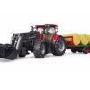 Bruder Tractor Case Ih Optum 300Cvx Con Pala Y Remolque De Pacas 1:16 Bruder Tractores Bruder