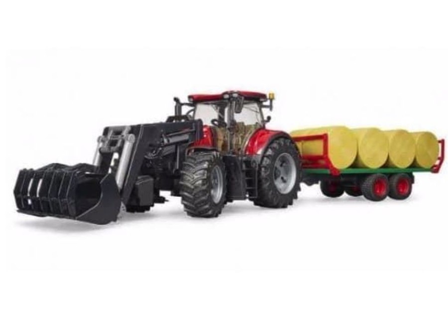 Bruder Tractor Case Ih Optum 300Cvx Con Pala Y Remolque De Pacas 1:16 Bruder Tractores Bruder