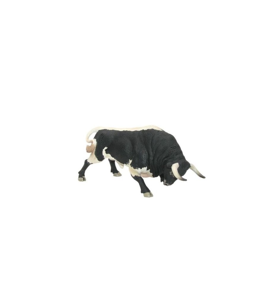 COLLECTA Toro Bravo Aparejado Embistiendo De Juguete | Collecta Animales De Granja