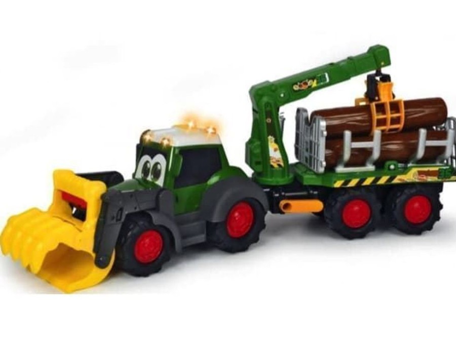 Dickie Toys Tractor Fendt Forestal Con Remolque Y Troncos Luces Y Sonido 65Cm | Dickie Toys Primera Edad