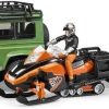 Bruder Coche De Juguete Land Rover + Moto De Nieve -Escala 1:16 Bruder 02594 Coches Bruder