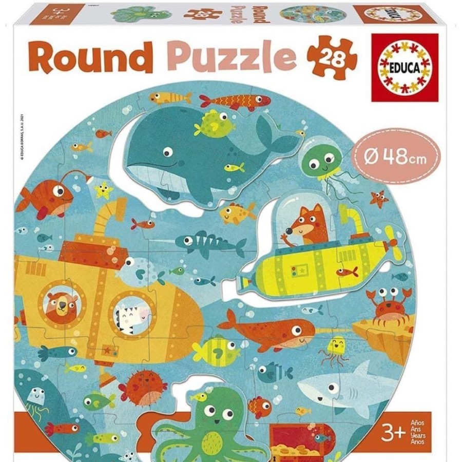 Educa Puzzle Redondo Animales Marinos 28 Piezas Educa - Puzzles Puzzles