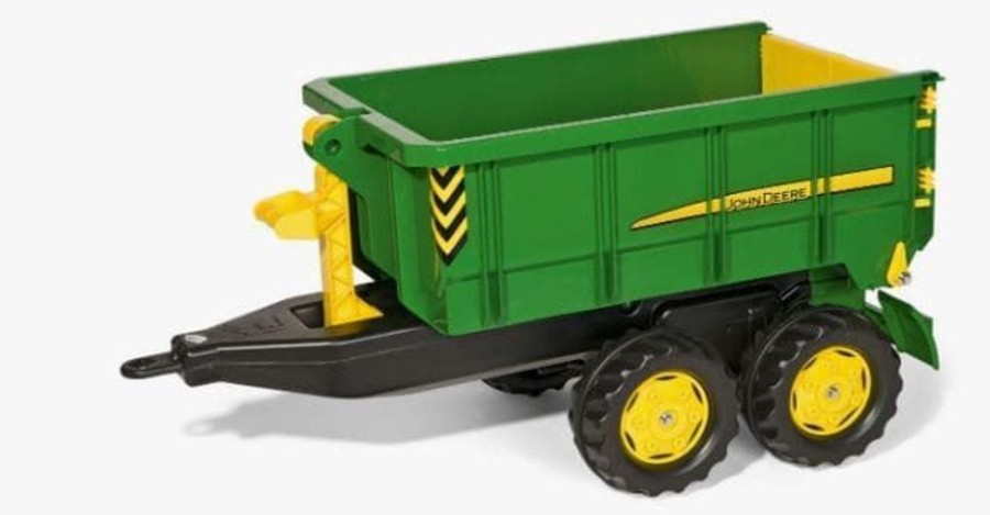 Rolly Toys Remolque John Deere De 2 Ejes Basculante Para Tractor De Pedales Rolly Toys 12509 Excavadoras Y Remolques