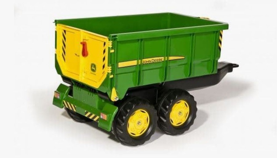 Rolly Toys Remolque John Deere De 2 Ejes Basculante Para Tractor De Pedales Rolly Toys 12509 Excavadoras Y Remolques