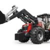 Bruder Tractor De Juguete Massey Ferguson 7624 Con Pala - Escala 1:16 Bruder 03047 Tractores Bruder