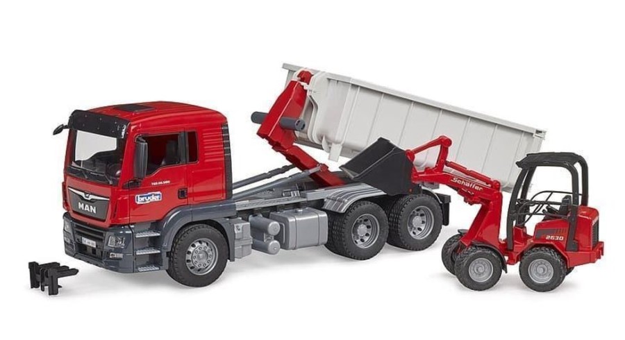 Bruder Camion Man Tgs Con Contenedor Y Cargador De Juguete Bruder 03767 Novedades Bruder 2023